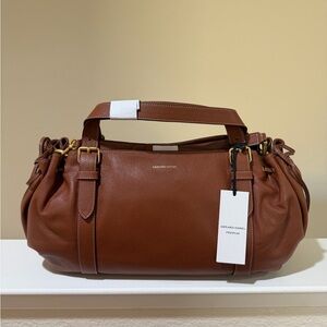 Gerard Darel Tan Leather Shoulder Bag